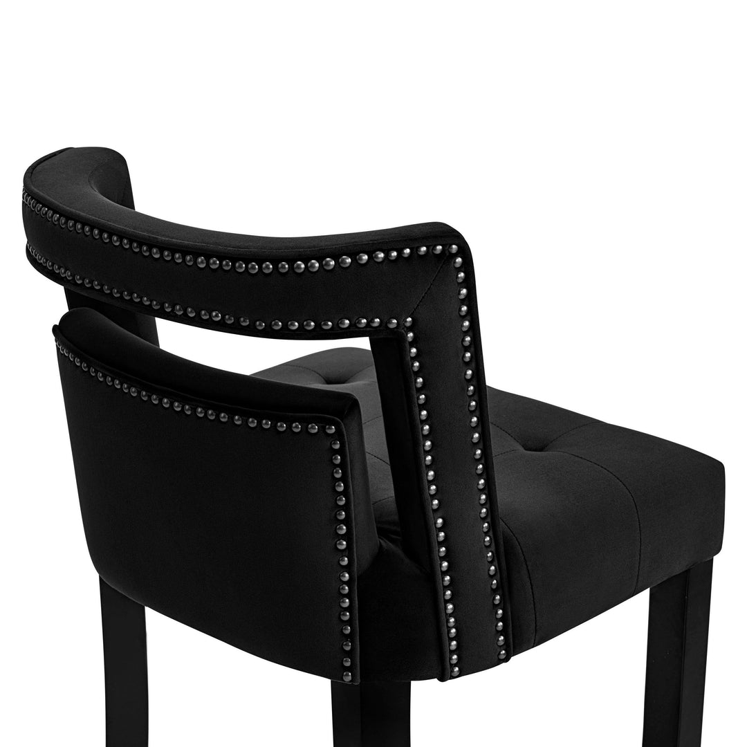 Hart Black Performance Velvet Counter Stool