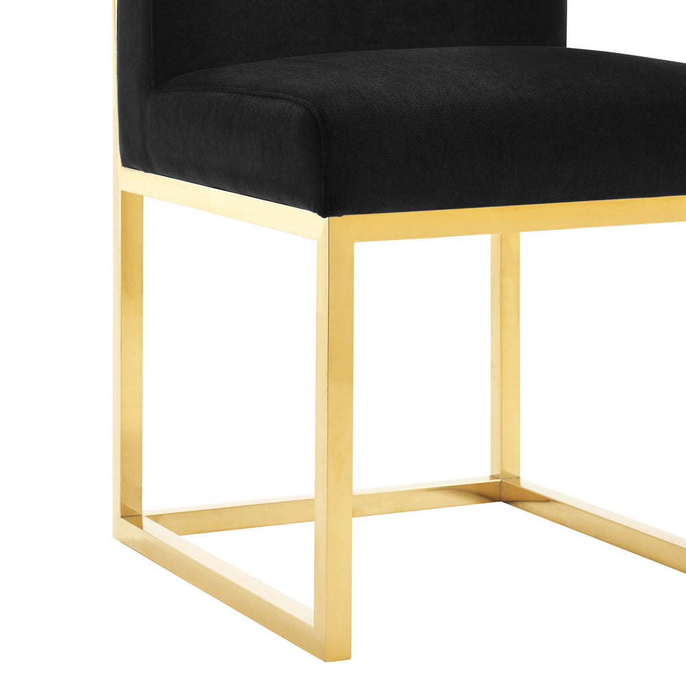 Haute Black Performance Velvet Chair