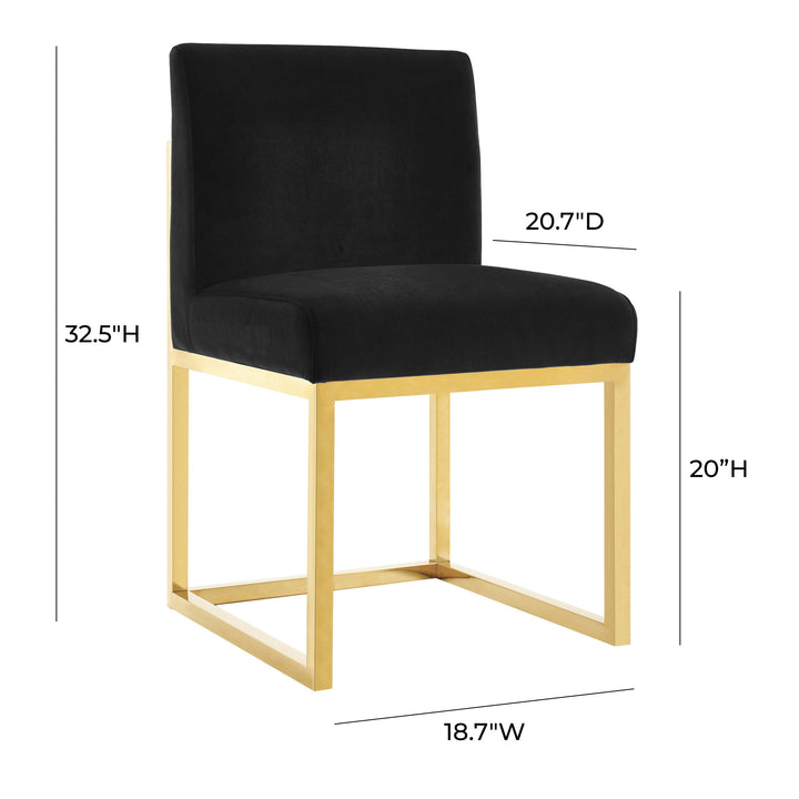 Haute Black Performance Velvet Chair