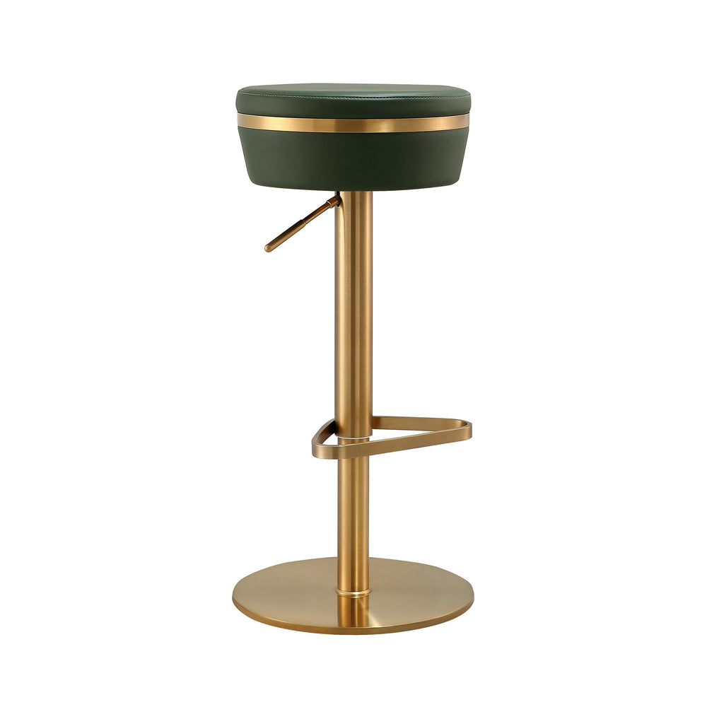 Astro Green Performance Vegan Leather Adjustable Stool