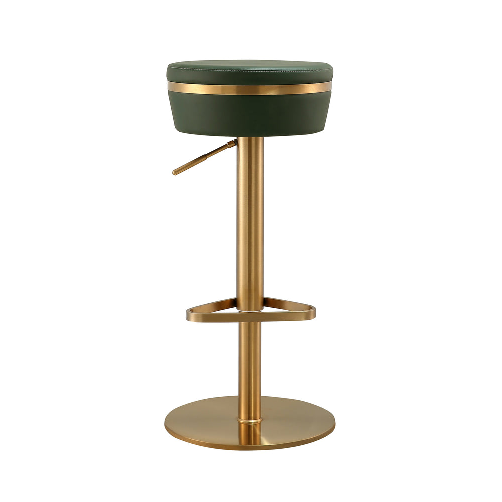 Astro Green Performance Vegan Leather Adjustable Stool