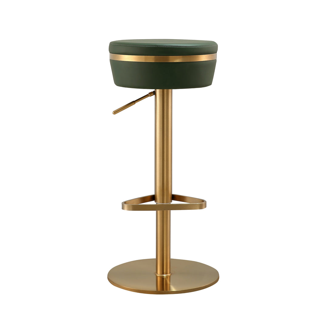 Astro Green Performance Vegan Leather Adjustable Stool