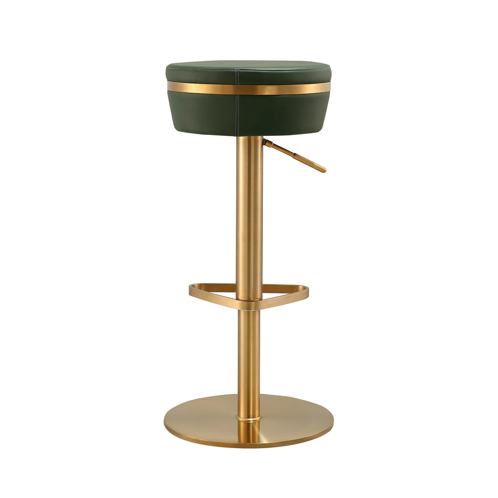 Astro Green Performance Vegan Leather Adjustable Stool