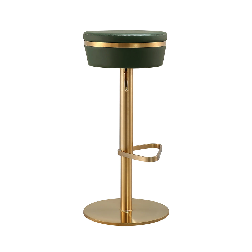 Astro Green Performance Vegan Leather Adjustable Stool