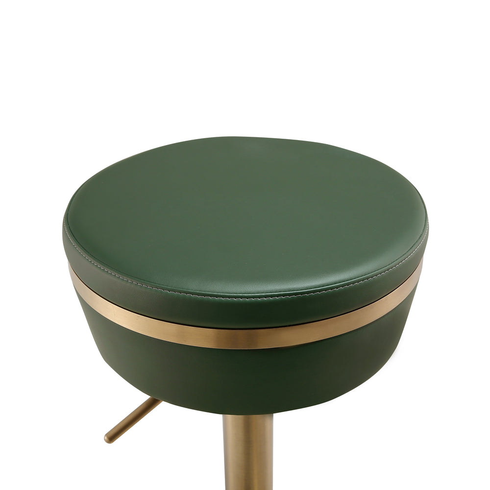 Astro Green Performance Vegan Leather Adjustable Stool