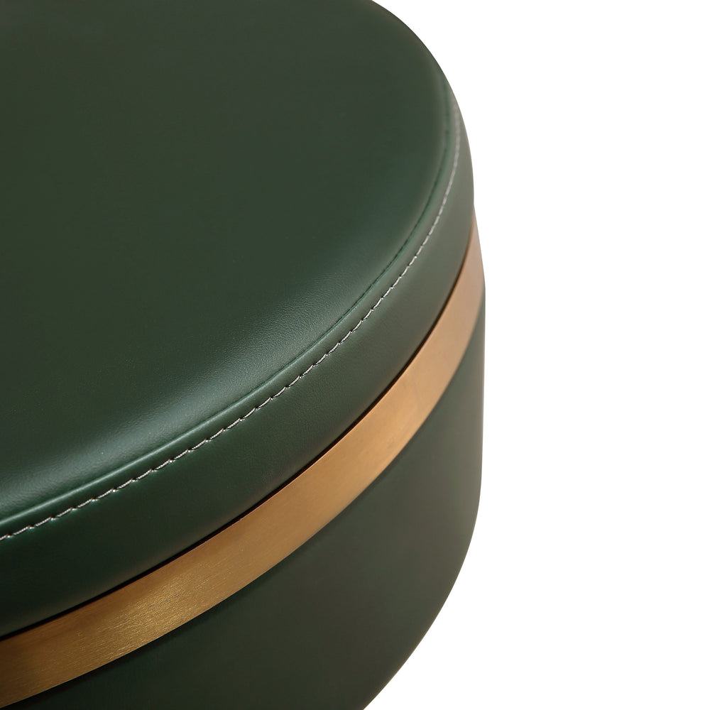 Astro Green Performance Vegan Leather Adjustable Stool