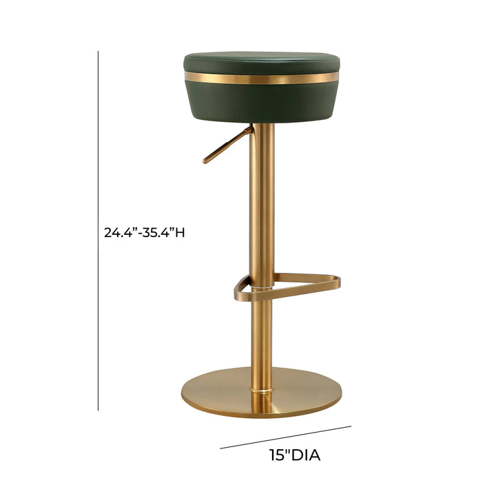 Astro Green Performance Vegan Leather Adjustable Stool