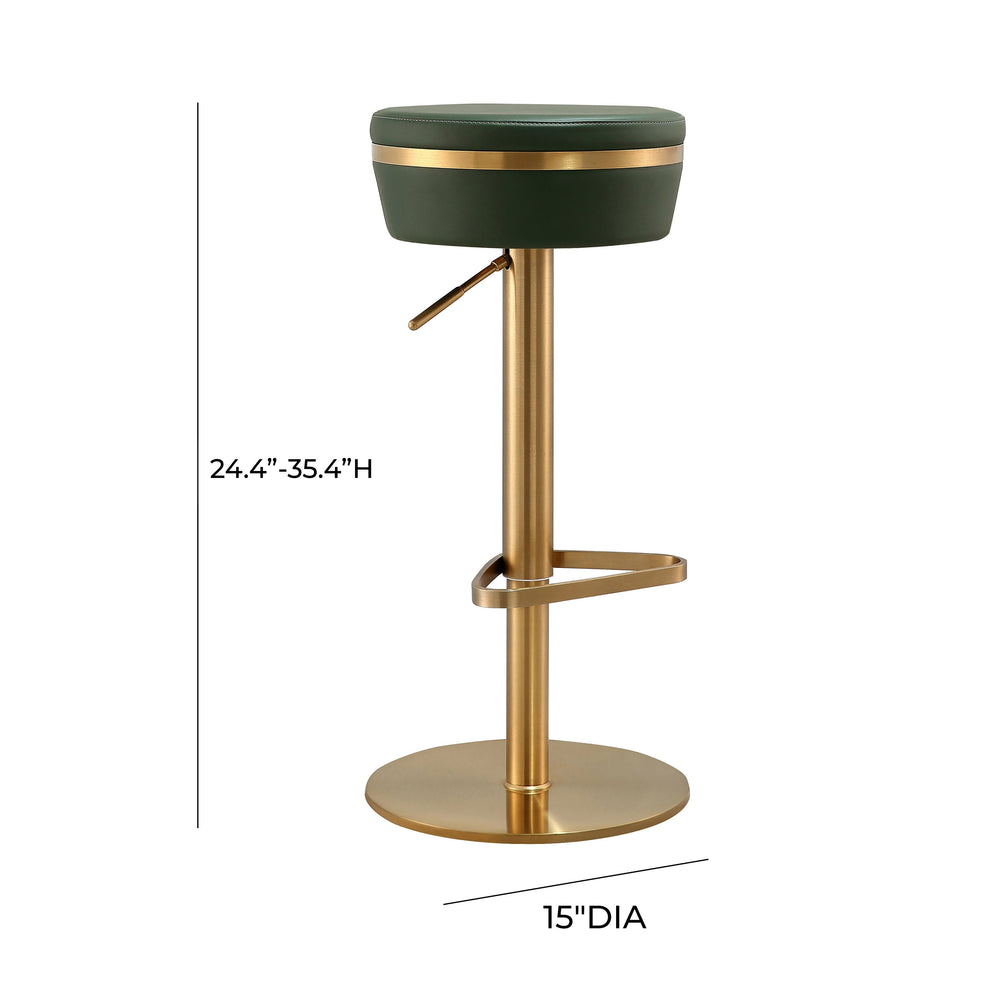 Astro Green Performance Vegan Leather Adjustable Stool