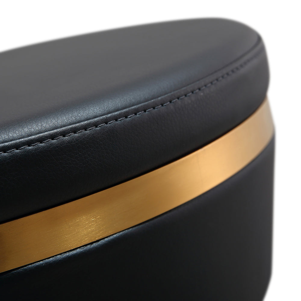 Astro Black Performance Vegan Leather Adjustable Stool