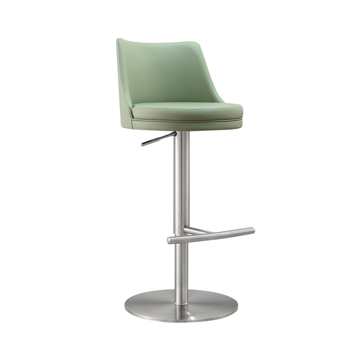 Reagan Sea Foam Green Performance Vegan Leather Adjustable Stool