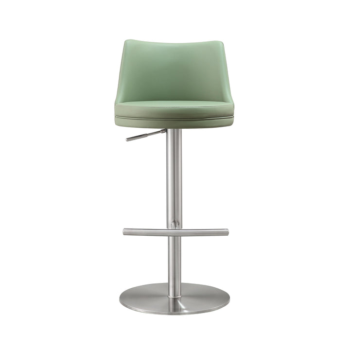 Reagan Sea Foam Green Performance Vegan Leather Adjustable Stool