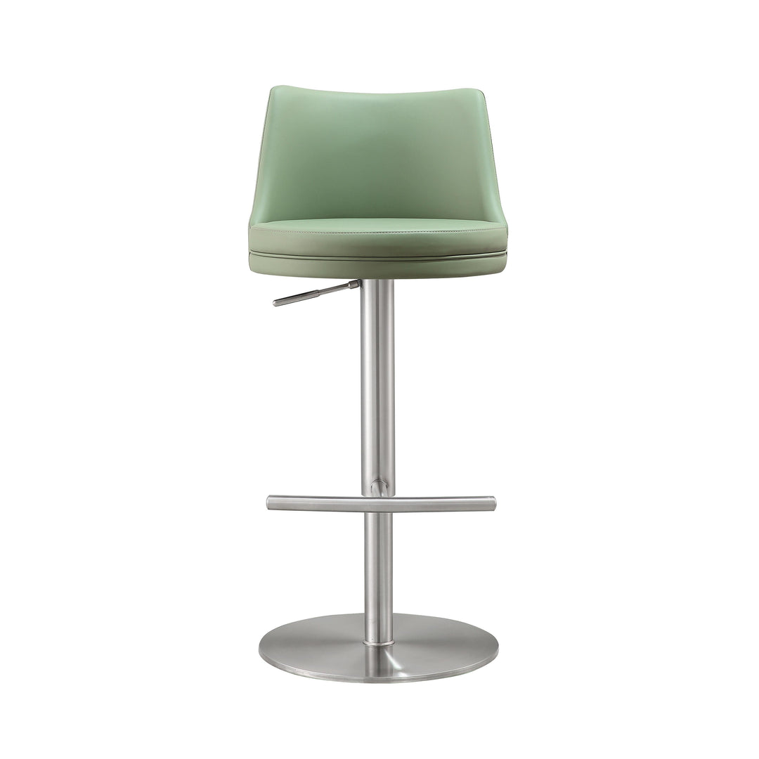 Reagan Sea Foam Green Performance Vegan Leather Adjustable Stool
