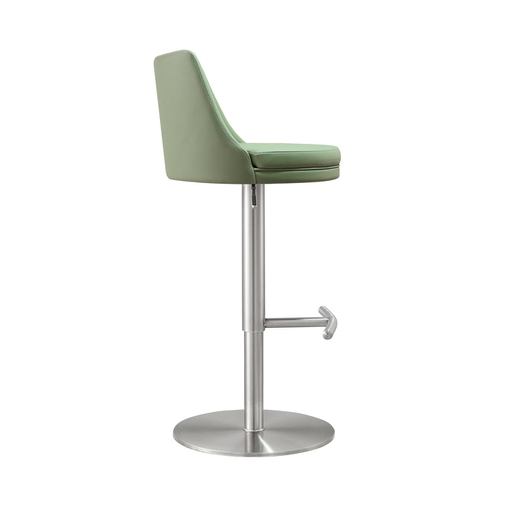 Reagan Sea Foam Green Performance Vegan Leather Adjustable Stool