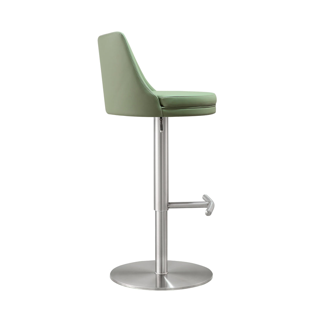 Reagan Sea Foam Green Performance Vegan Leather Adjustable Stool