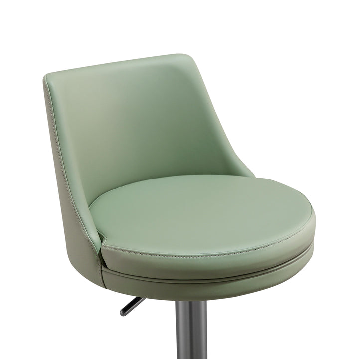 Reagan Sea Foam Green Performance Vegan Leather Adjustable Stool