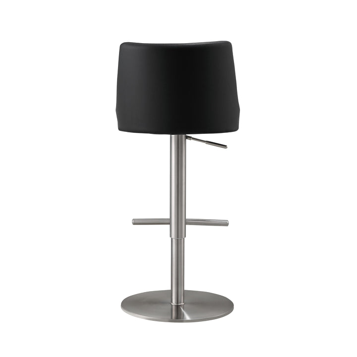 Reagan Black Performance Vegan Leather Adjustable Stool