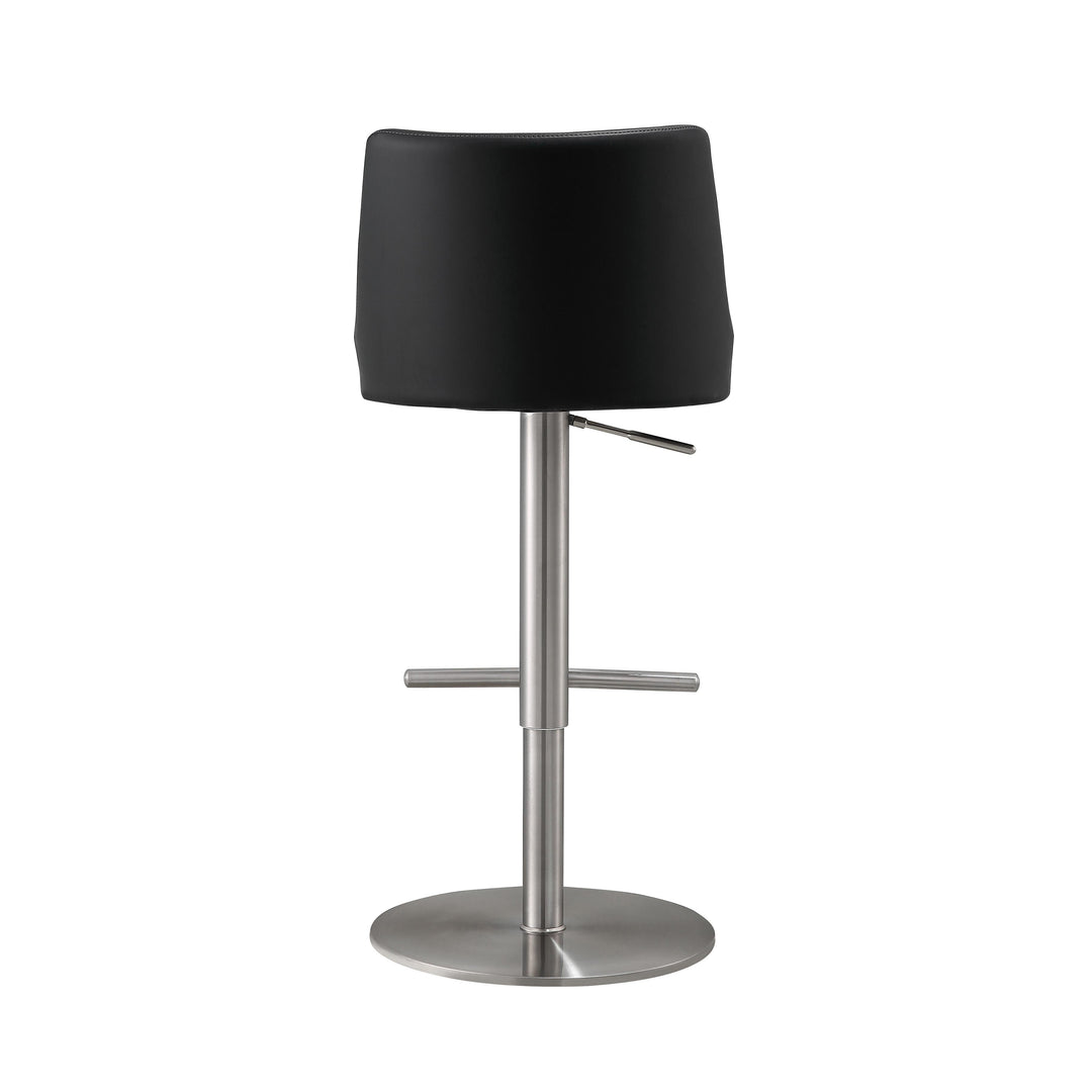 Reagan Black Performance Vegan Leather Adjustable Stool