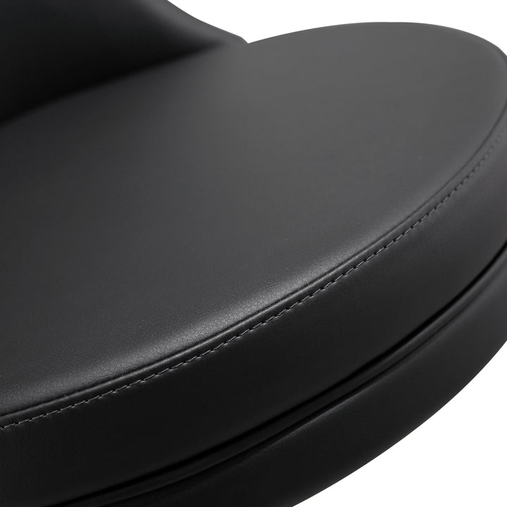 Reagan Black Performance Vegan Leather Adjustable Stool