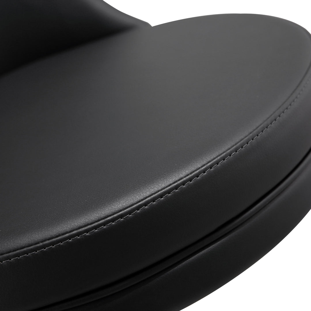 Reagan Black Performance Vegan Leather Adjustable Stool