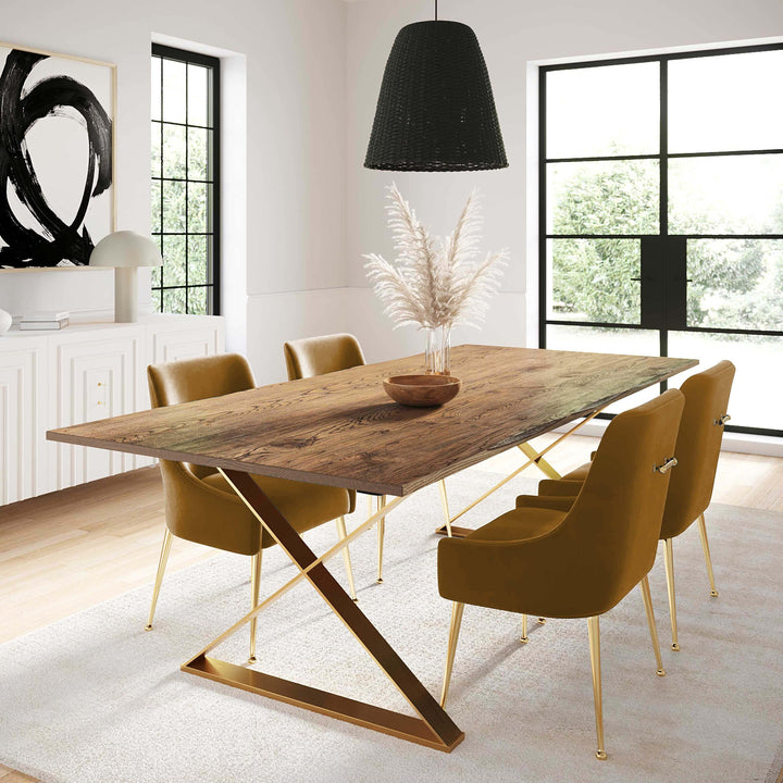 Beatrix Cognac Performance Velvet Dining Chair