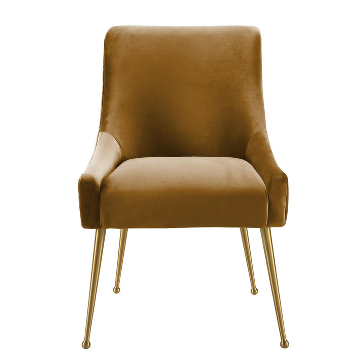 Beatrix Cognac Performance Velvet Dining Chair