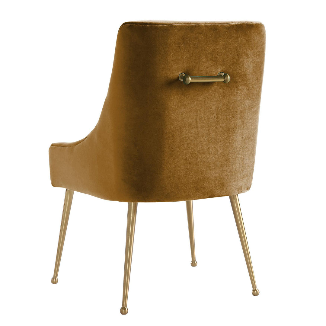Beatrix Cognac Performance Velvet Dining Chair