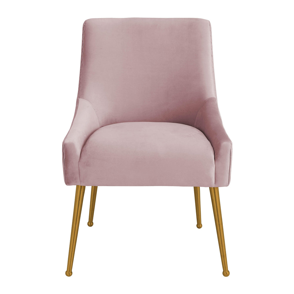 Beatrix Pleated Mauve Performance Velvet Dining Chair