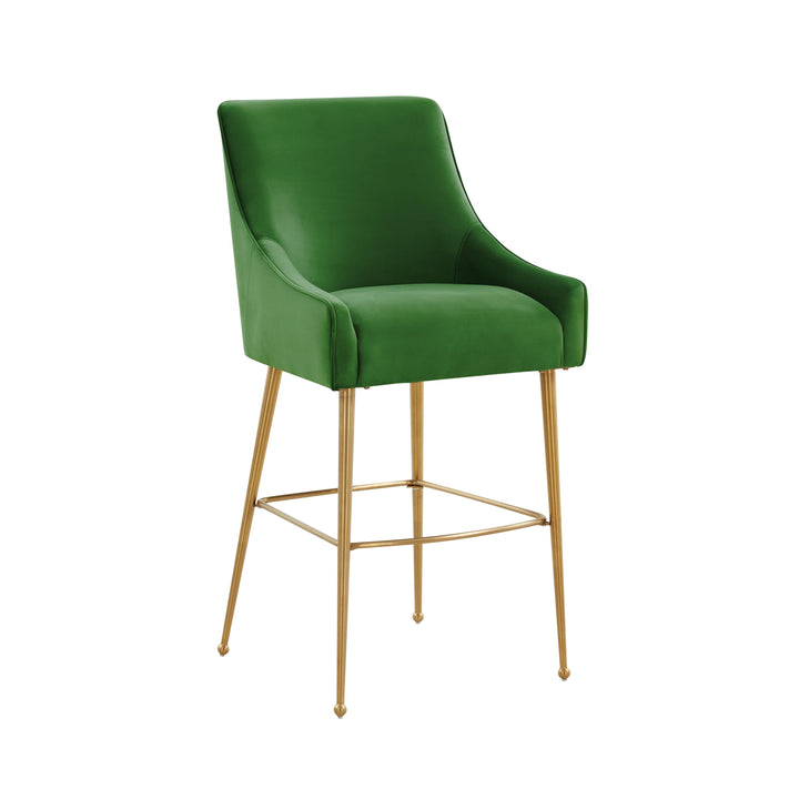 Beatrix Green Performance Velvet Counter Stool