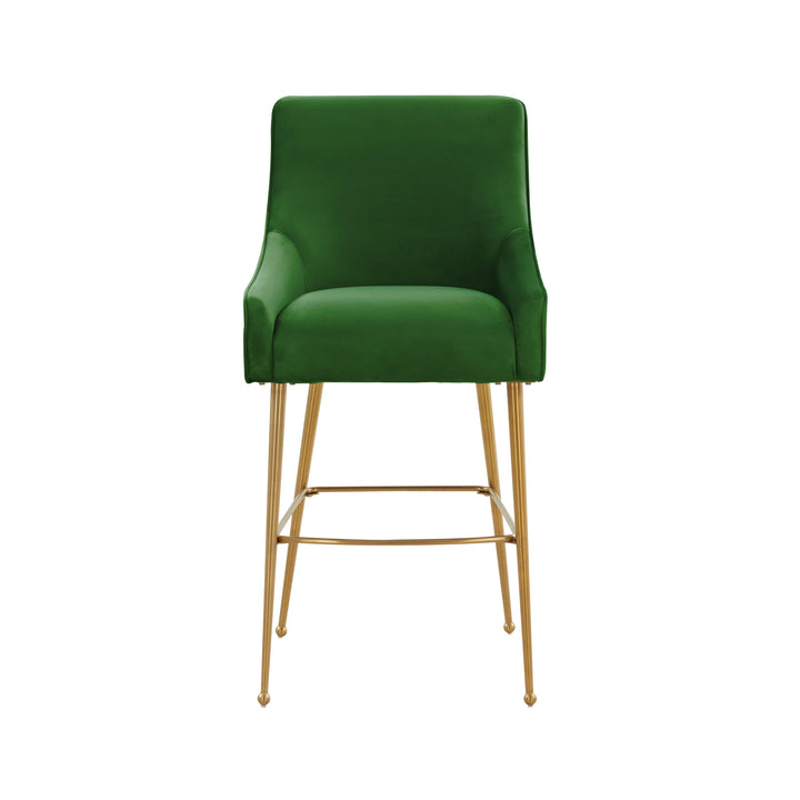 Beatrix Green Performance Velvet Counter Stool