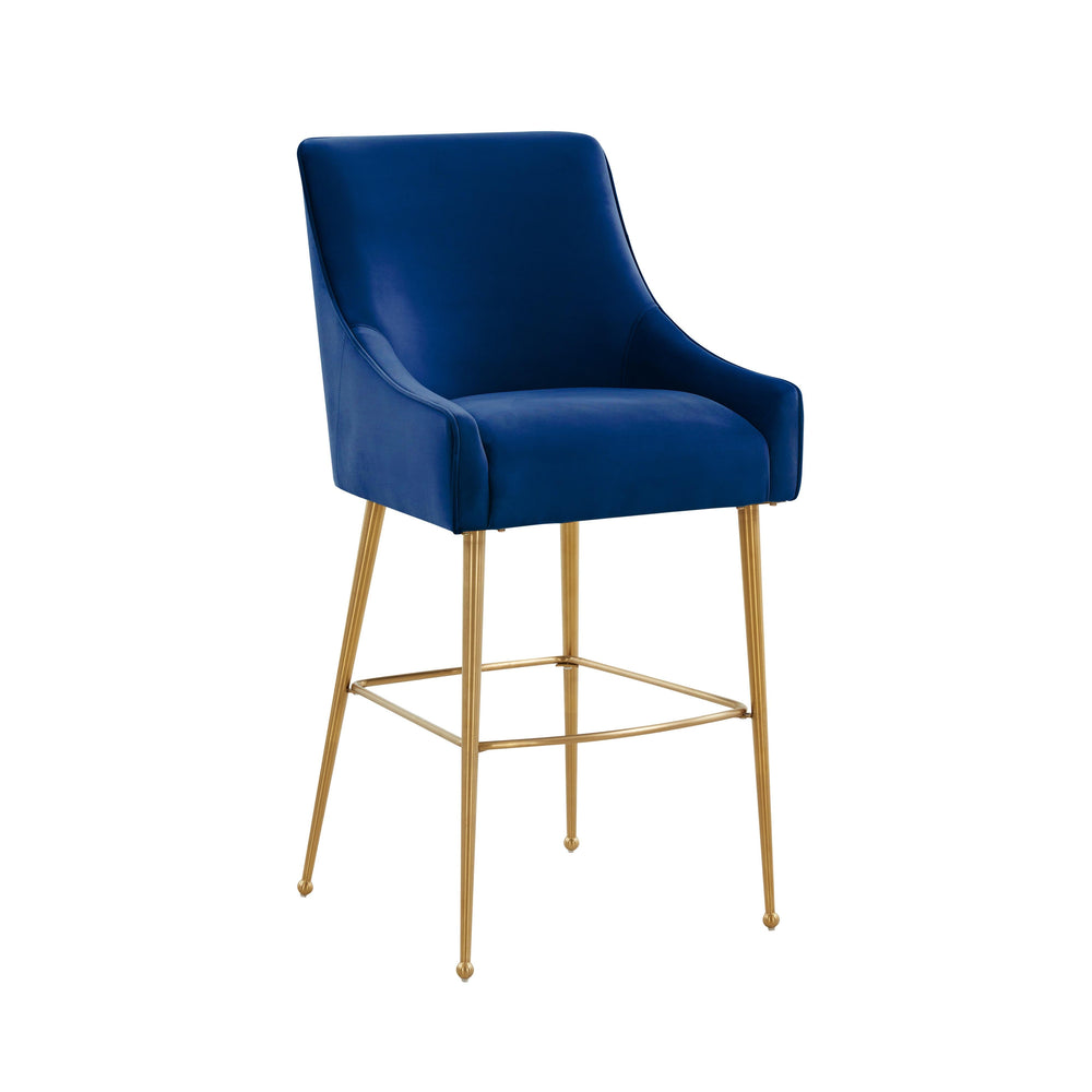 Beatrix Navy Performance Velvet Counter Stool