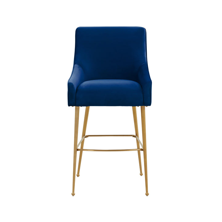 Beatrix Navy Performance Velvet Counter Stool