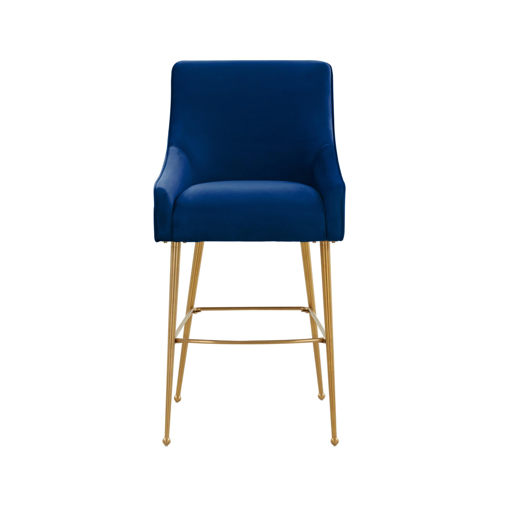Beatrix Navy Performance Velvet Counter Stool