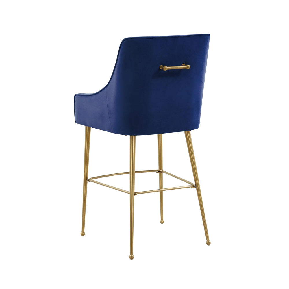 Beatrix Navy Performance Velvet Counter Stool