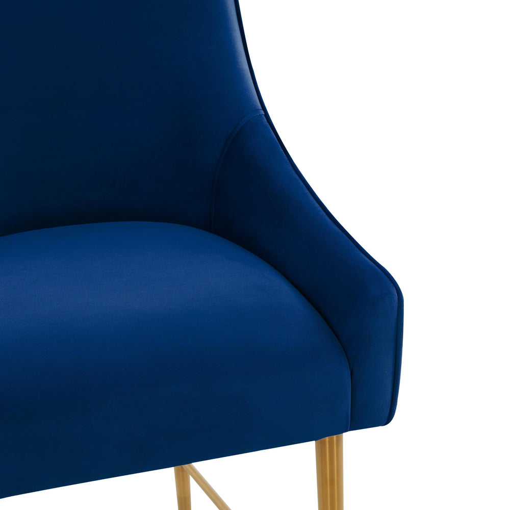 Beatrix Navy Performance Velvet Counter Stool