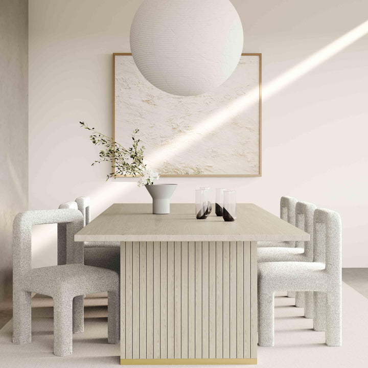 Hazel Grey Performance Boucle Dining Chair