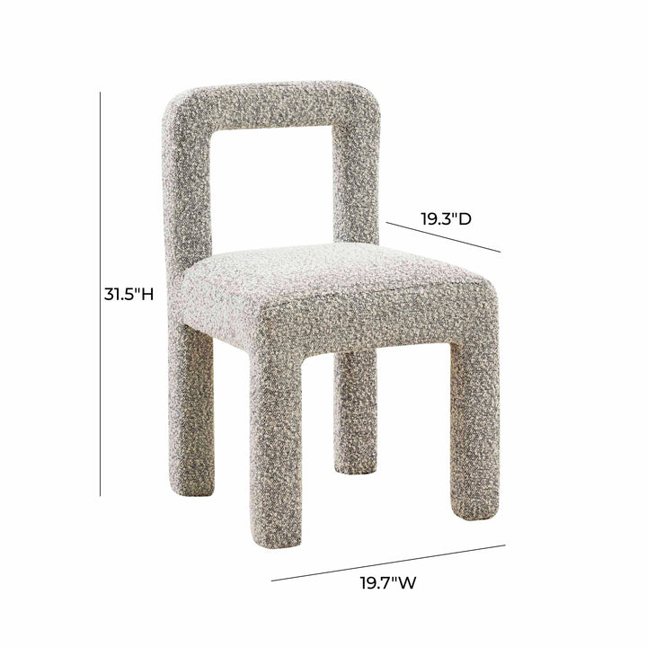 Hazel Grey Performance Boucle Dining Chair