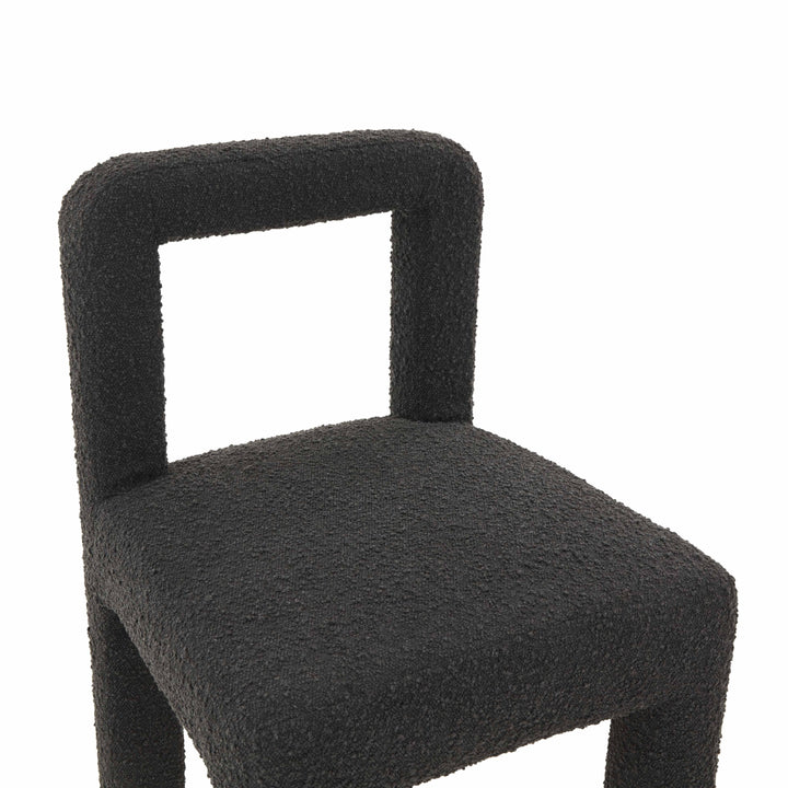 Hazel Black Performance Boucle Dining Chair