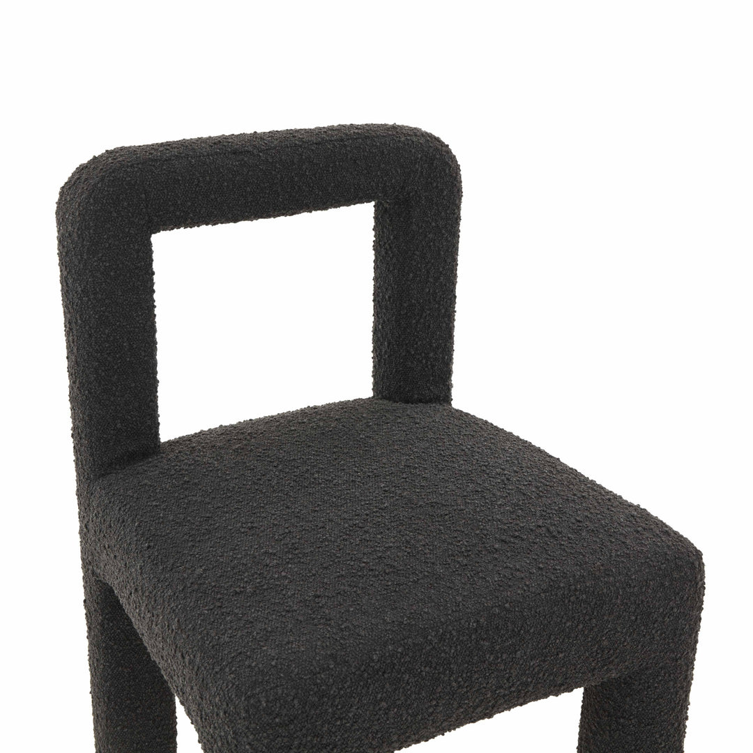 Hazel Black Performance Boucle Dining Chair