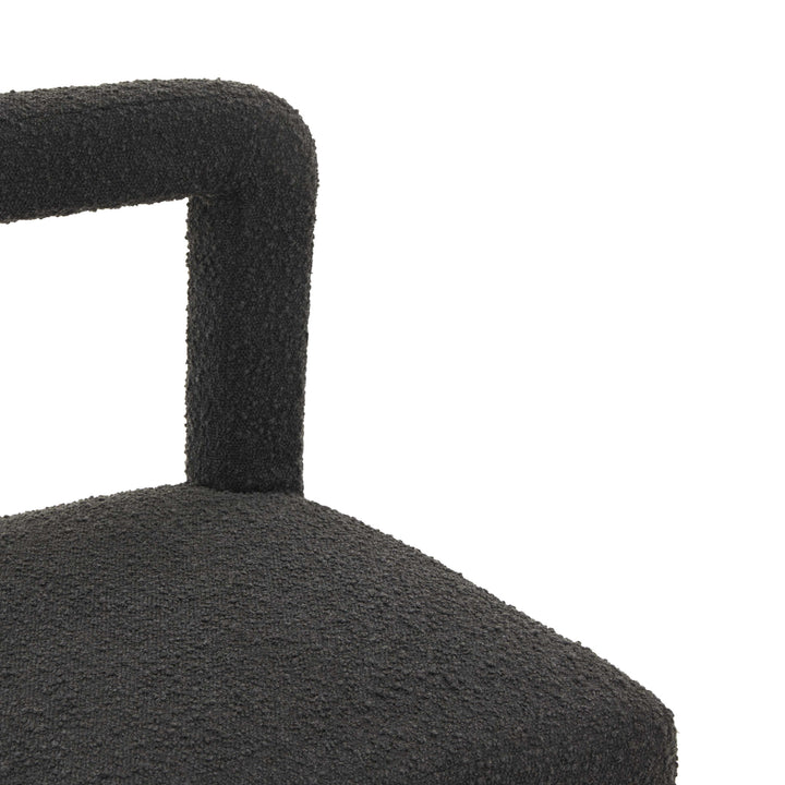 Hazel Black Performance Boucle Dining Chair