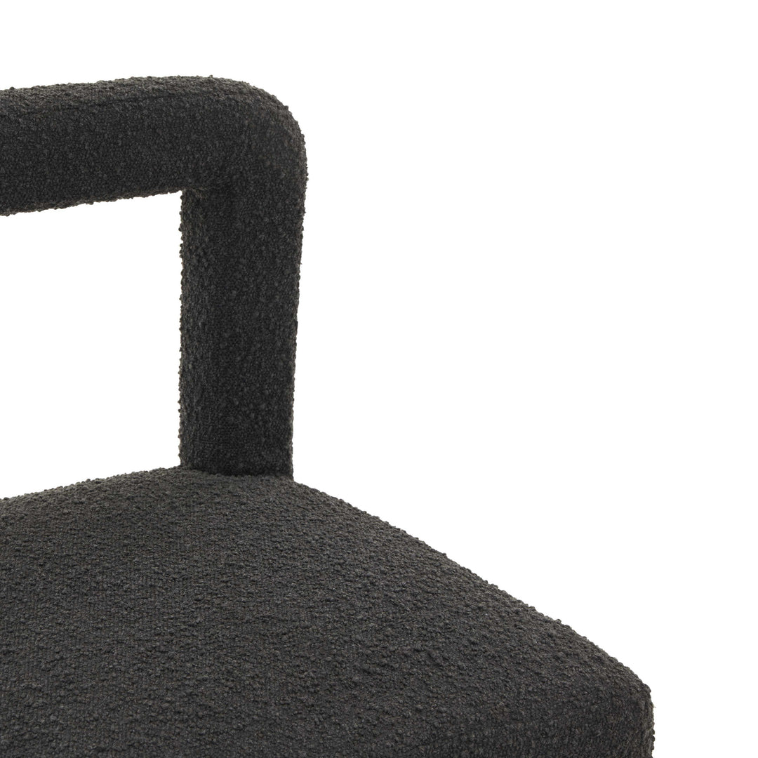 Hazel Black Performance Boucle Dining Chair