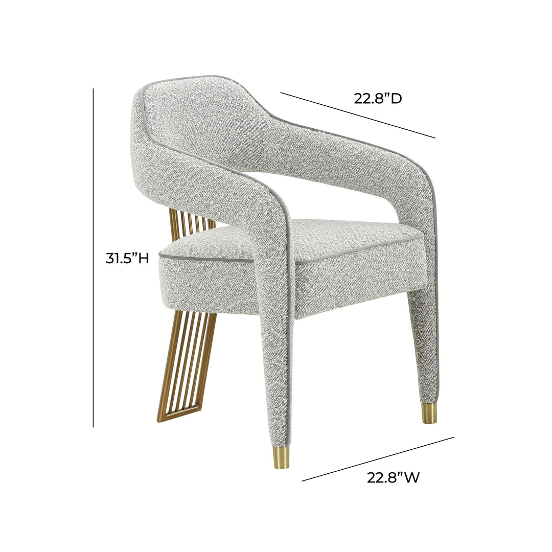 Corralis Grey Performance Boucle Dining Chair