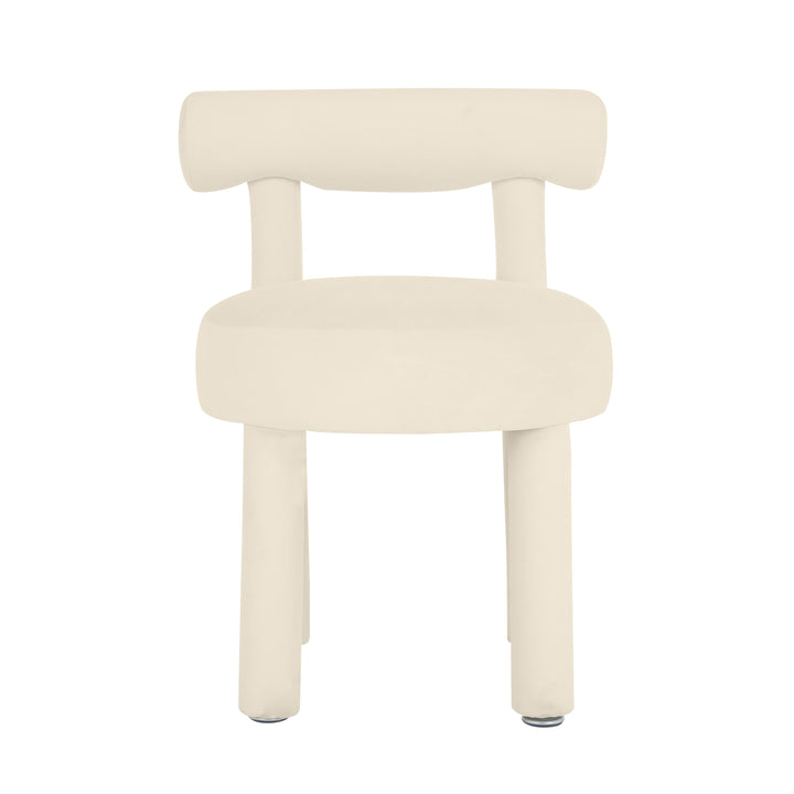Carmel Cream Performance Velvet Dining Chair