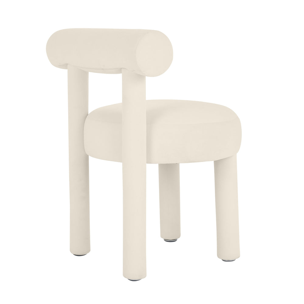 Carmel Cream Performance Velvet Dining Chair