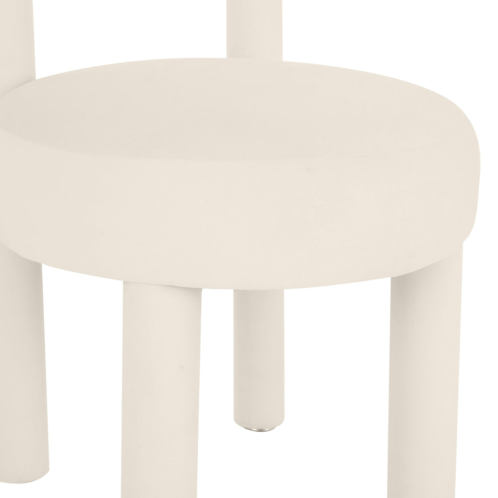 Carmel Cream Performance Velvet Dining Chair