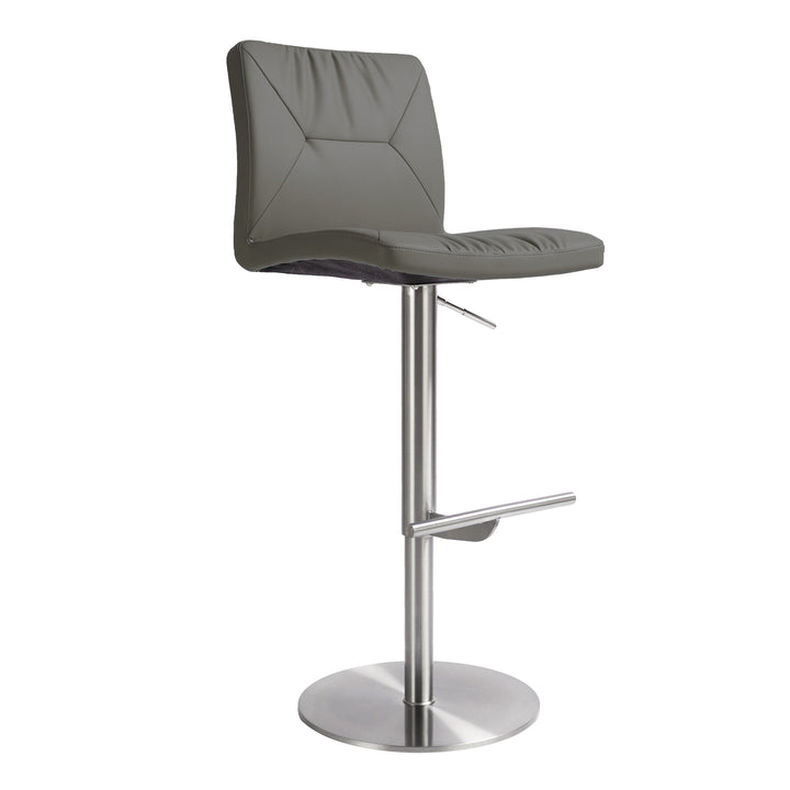 Paddy Dark Grey Performance Vegan Leather Adjustable Stool