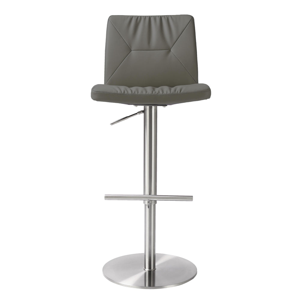 Paddy Dark Grey Performance Vegan Leather Adjustable Stool