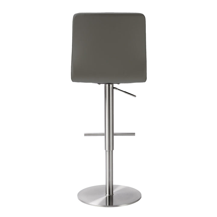 Paddy Dark Grey Performance Vegan Leather Adjustable Stool