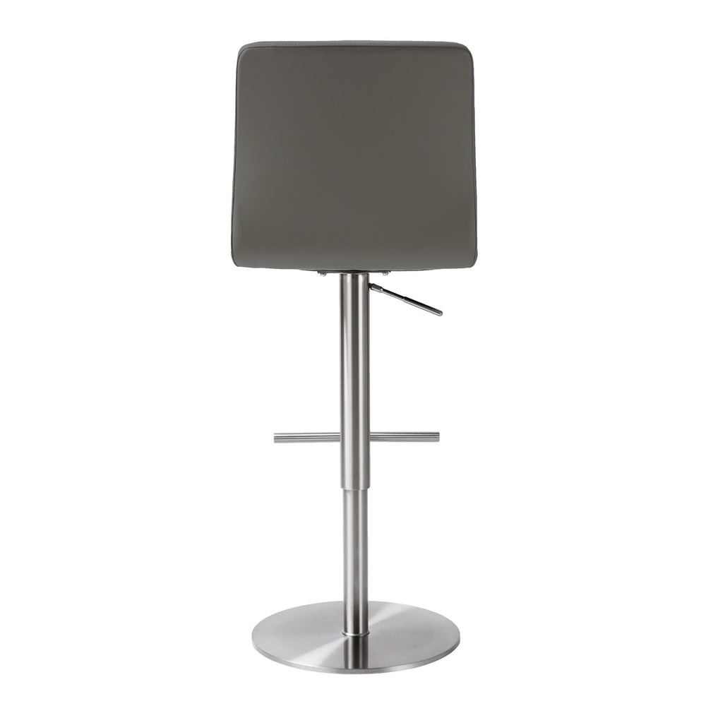 Paddy Dark Grey Performance Vegan Leather Adjustable Stool