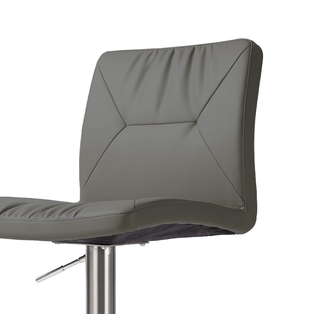 Paddy Dark Grey Performance Vegan Leather Adjustable Stool