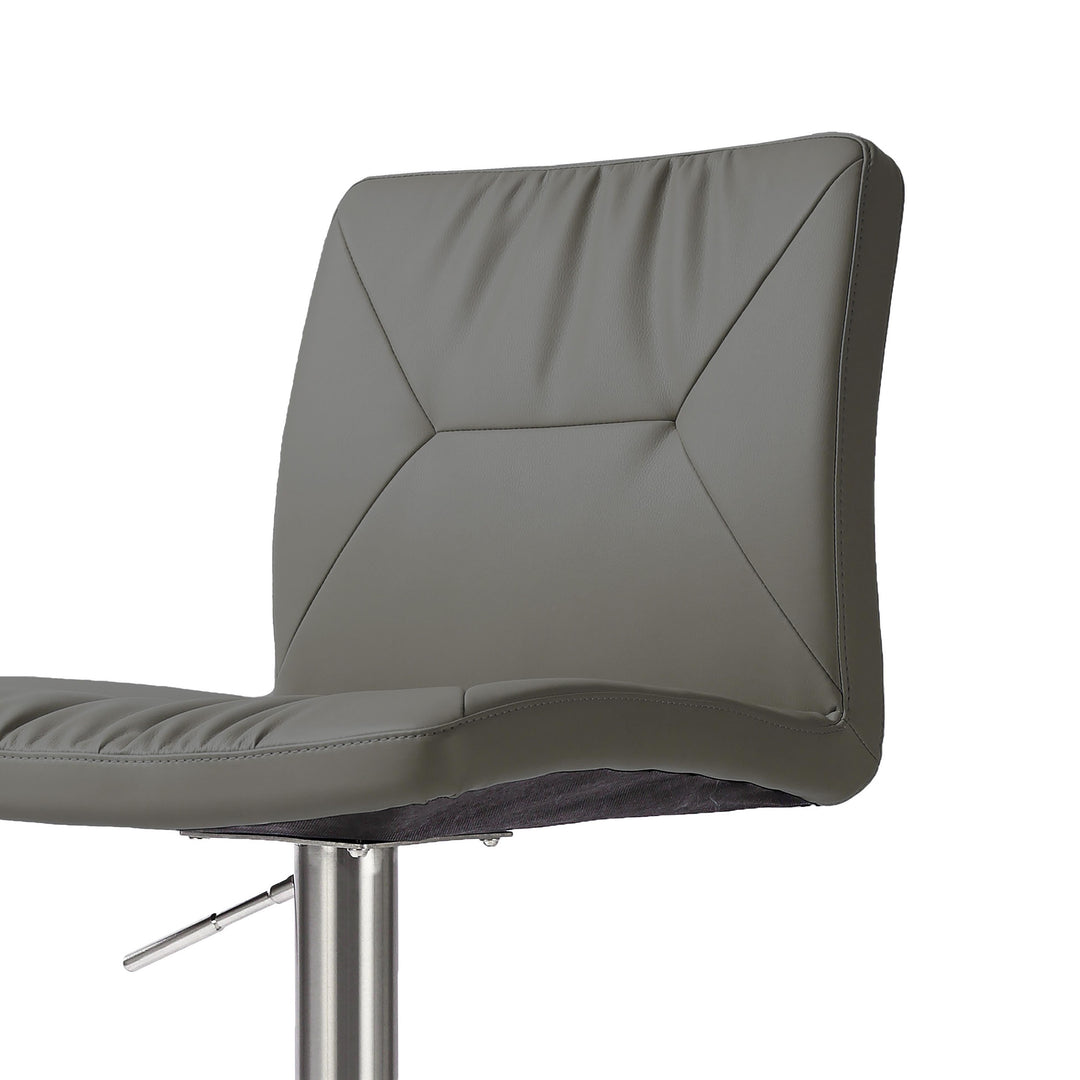 Paddy Dark Grey Performance Vegan Leather Adjustable Stool